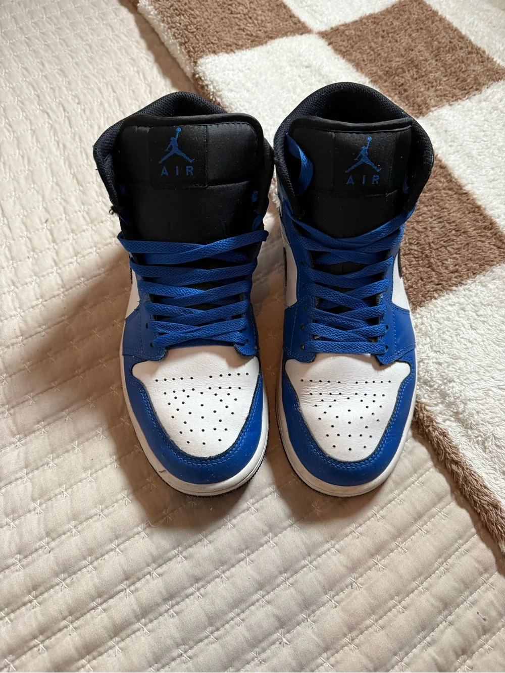 Jordan Mid-Top “game royal” Sneakers in Blue, White & Black